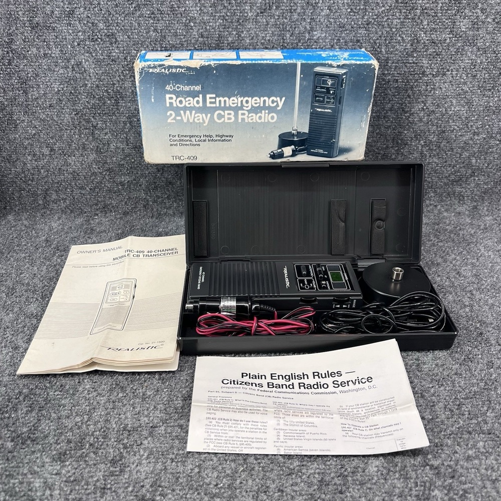 Realistic 40 Channel Road Emergency 2 Way CB Radio TRC-409 Citizens Band